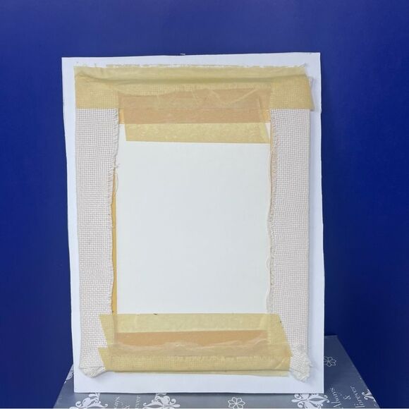 Indiana Cross-Stitch Art with Pink Roses Matted 12x9 - Picture 3 of 3